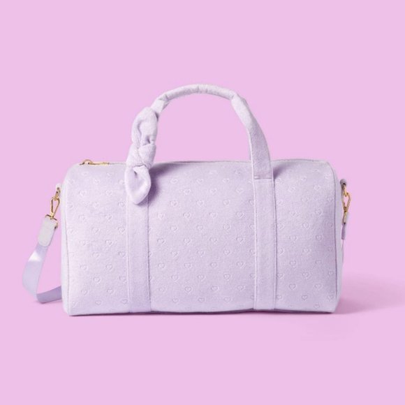 Terry Cloth Embossed Mini Hearts Duffle Bag - Stoney Clover Lane x Target Light - Picture 4 of 4